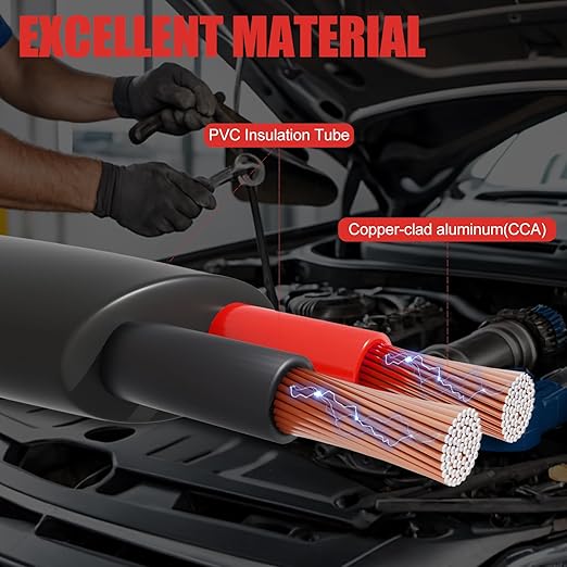 14 Gauge 2 Conductor Electrical Wire, 14 AWG 2.08mm Wire PVC Cord, 12V/24V DC Low Voltage/Copper-clad Aluminum(CCA)Flexible/2 Wire for Automotive LED Strips Lamp Lighting Marine(9.2M/30FT)