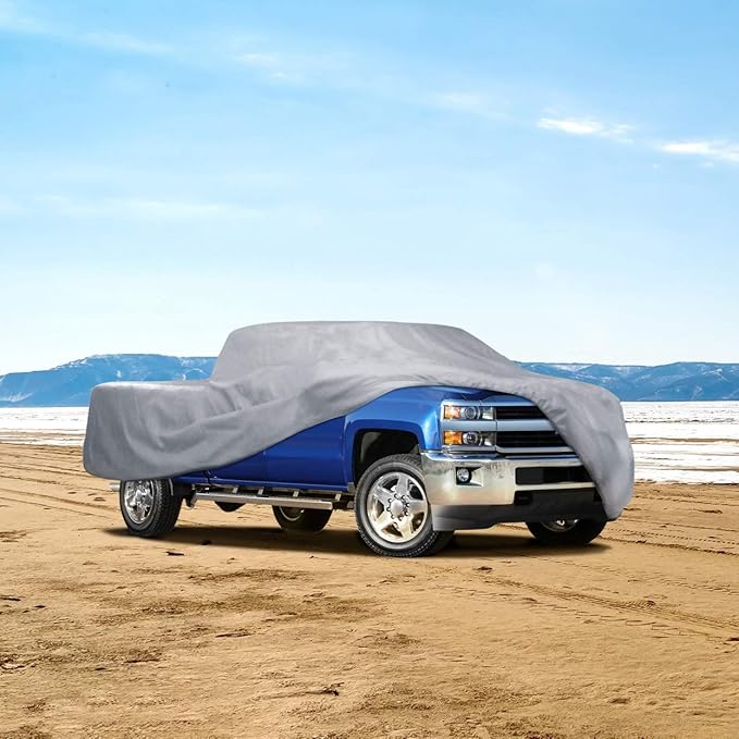 Truck Car Cover For Automobiles - Heavy Duty Waterproof All Weather Multi-Layer Outdoor Indoor Protection UV Sun Rain Snow Dust - Universal Fit For All Trucks Pickup Trucks - 230"(L) x 80"(W) x 60"(H)