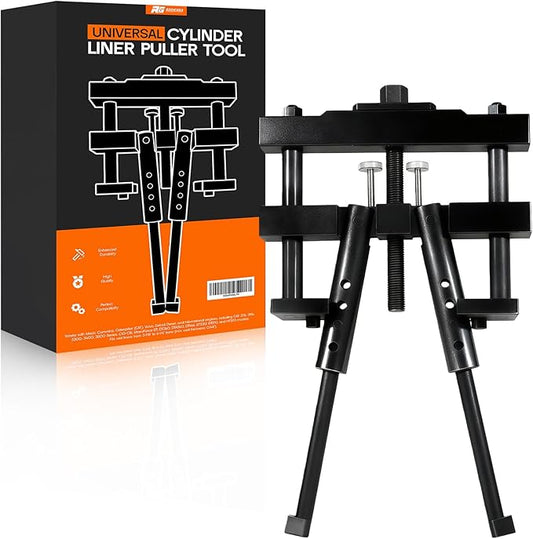 Universal Cylinder Liner Puller Tool for Mack, Cummins, CAT & Caterpillar - Heavy Duty Diesel Engine Wet Liner Removal (3-7/8" to 6-1/4" Bore) - Compatible with PT-6400-C, M50010-B, 3376015 Models