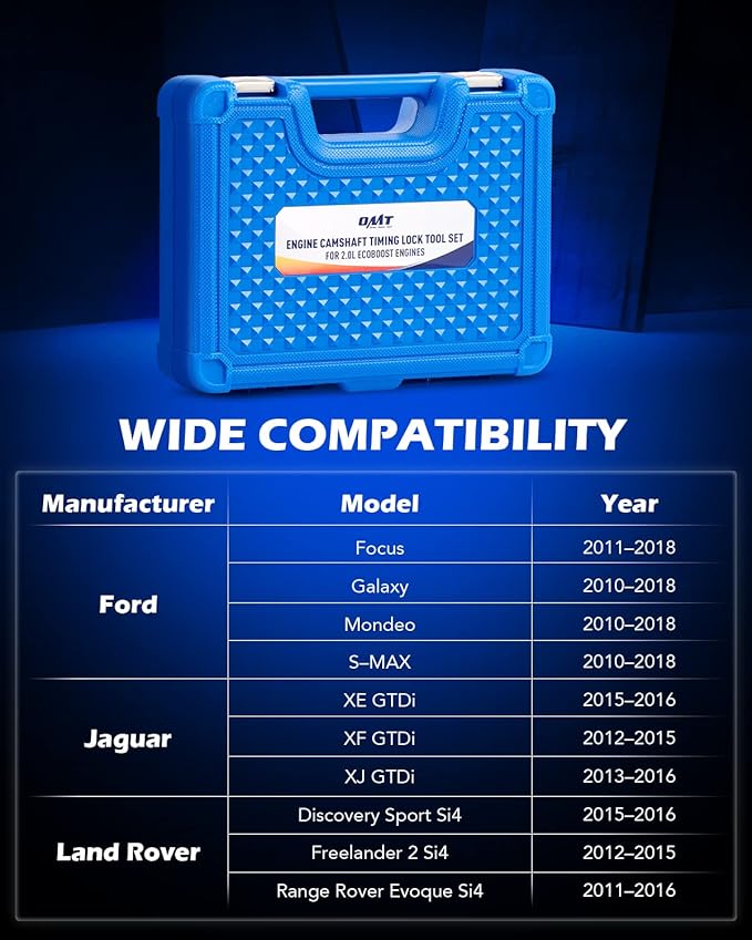 Orion Motor Tech Engine Camshaft Timing Locking Tool Set, Compatible with Jaguar Land Rover Evoque Ford Focus 2.0 EcoBoost, 303-748 Engine Timing Tool Cam Timing Locking Tool Kit