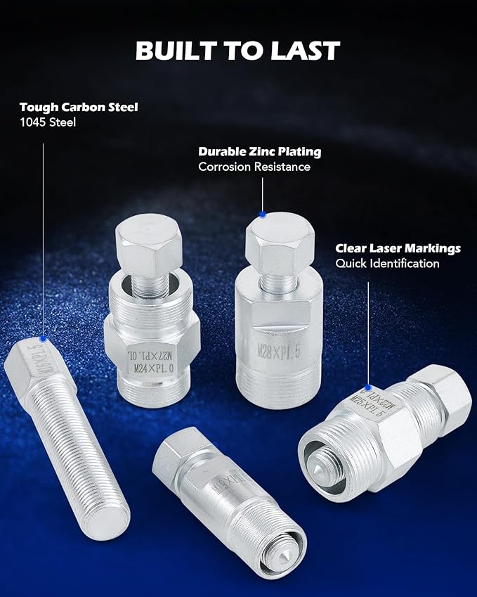 Orion Motor Tech Flywheel Puller, 10pc Universal Flywheel Puller Set for Motorcycles Scooters ATVs, Metric Flywheel Removal Tools, Small Engine Flywheel Puller Compatible with Yamaha Kawasaki Ducati