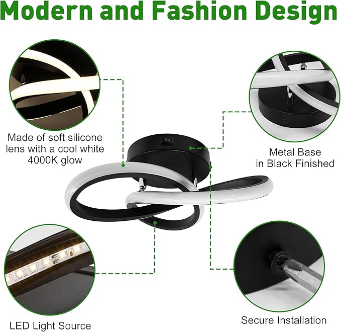 LED RV Interior Lighting (Dia: 10.2''), 12V RV Pendant Light Fixture with Switch - 4000K Cool White, Dimmable Ceiling Light for RV Motorhome Camper Dinette, Kitchen