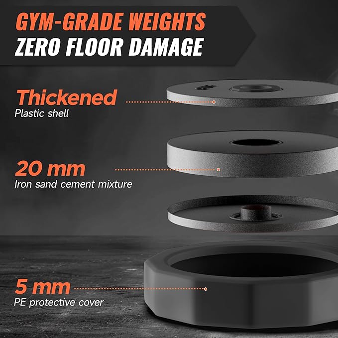 Adjustable Dumbbell Set (25/45/65lb) | Double Reinforced Locking | 5-in-1 Free Gym Weights Used as Barbell, Kettlebells, Push up Stand for Home Men Women