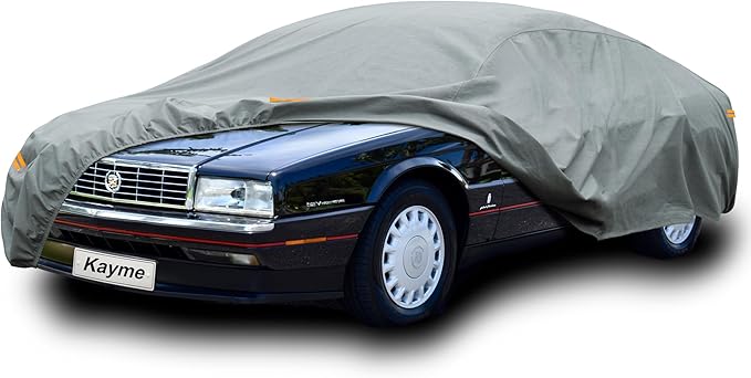 Kayme Heavy Duty Car Cover Custom Fit Cadillac Allante (1989-1996) Waterproof All Weather for Automobiles, Full Exterior Covers Sun Rain UV Protection.（Deliver About 3-10 Days）
