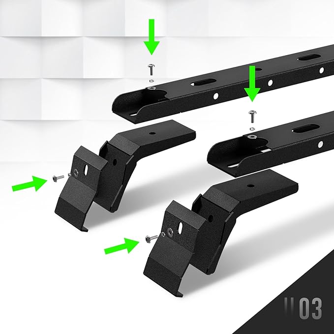 Steel Maximum Load 300 lbs Roof Rack Bars Kayak Cargo Carriers Crossbar roof Rack Compatible with Jeep Wrangler JK JL Gladiator JT 2007-2024 (4 Door Hard Top)