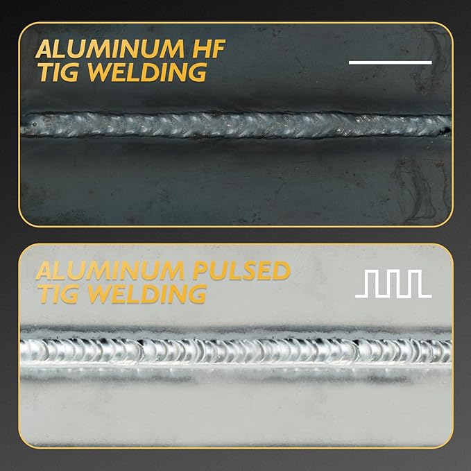 TOOLIOM 200A AC/DC TIG Welder with Pulse, Dual Voltage 110V/220V, Aluminum Welder with IGBT Inverter, Large LED Display, AC TIG/DC TIG/Pulse TIG/SPOT TIG/Stick Multiprocess Welding Machine