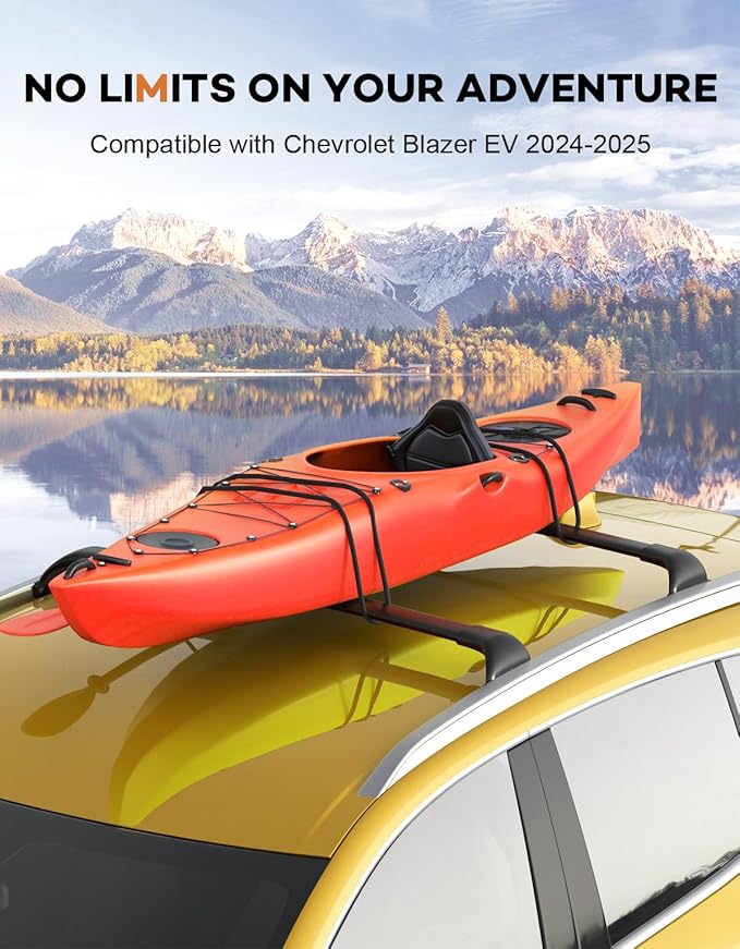 Roof Rack Cross Bars 220lbs Compatible with Chevy Chevrolet Blazer EV 2024 2025 2026,Heavy Duty All-Metal Aluminum Roof Rails Crossbars Cargo Canoe