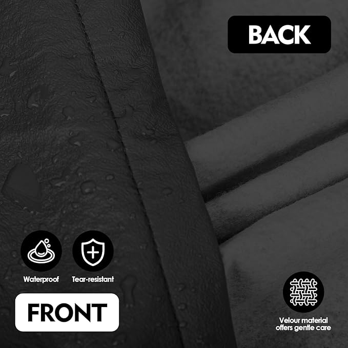 K-Musculo RV Tire Covers, Dual Axle Wheel Cover Heavy-Duty Leather, 2 Pack RV Wheel Cover Fits 27"-29" Dia Tires Double Buckles, Suitable for, RV, Truck, Trailer, Universal for All Seasons.(Black)