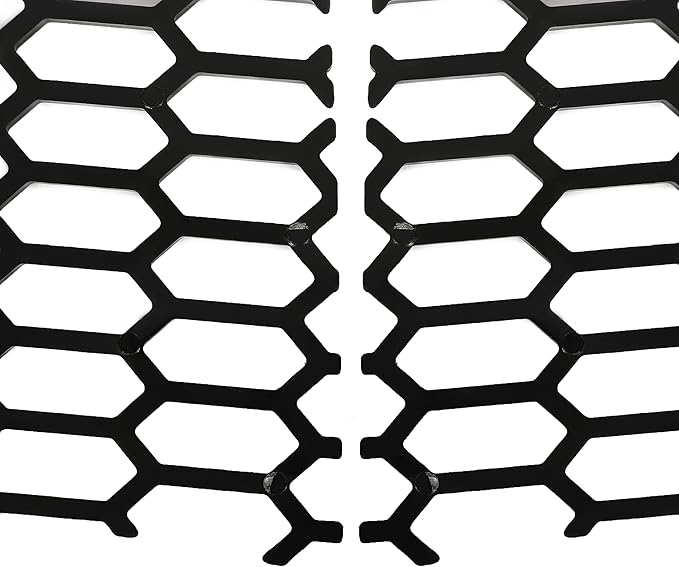 KUAFU Front Radiator Protective Grill Guard Insert Compatible with 2020-2023 Chevy Chevrolet Corvette C8 Front Lower Grill Vent Insert Grille Mesh Black Stretched Hexagon PP Plastic
