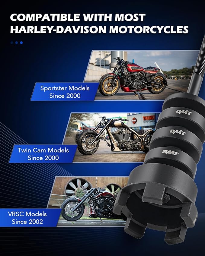 Orion Motor Tech Wheel Bearing Puller Tool Kit Compatible with Harley Davidson Motorcycles, Wheel Bearing Removal & Installation Tool for 3/4" 1" 25mm Bearings, 18pc Harley Wheel Bearing Tool