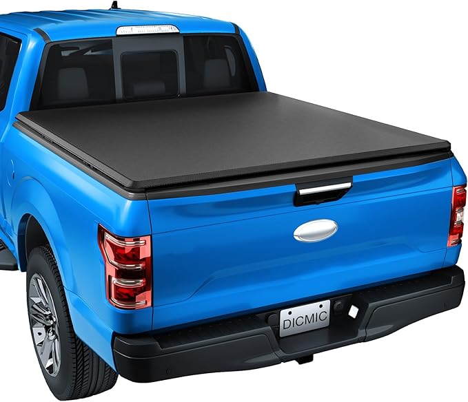 Soft Tri-Fold Truck Bed Tonneau Cover Compatible with 2016-2023 Toyota Tacoma 5FT Bed