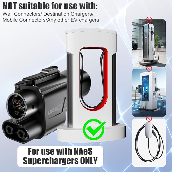 Tesla Supercharger Adapter, NACS to CCS Adapter, [Max 500A, 1000V] for Ford, Rivian, Cadillac, Polestar GM& More, NACS to CCS1 Charger Adapters is Compatible with V3 and V4 Tesla Superchargers Station