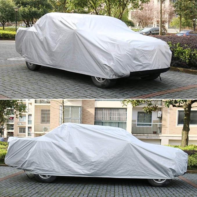 Kayme 6 Layers Truck Cover Waterproof All Weather, Heavy Duty Outdoor Pickup Cover Sun Uv Rain Protection, Universal Fit (Length Up to 228 inch) L
