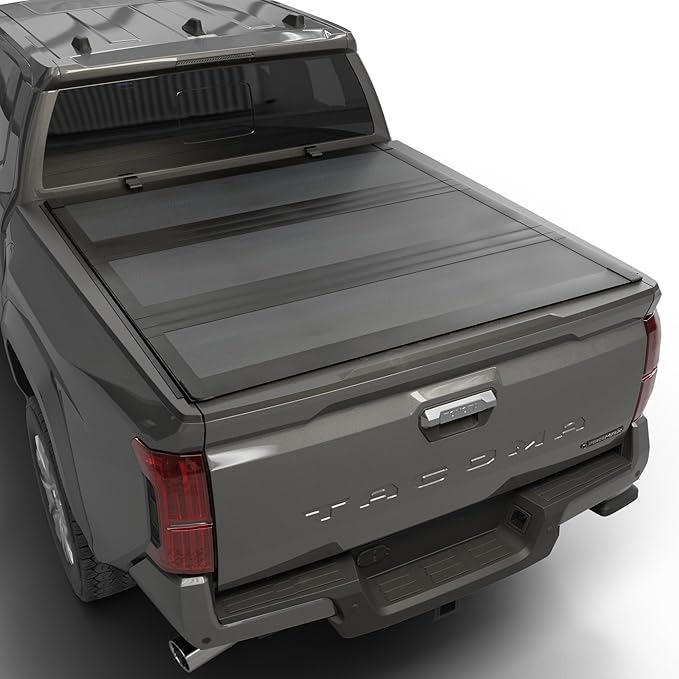 Low Profile Tri Fold Tonneau Cover Fits 2024-2026 Toyota Tacoma w/OE Track System 6'2" Bed (74")