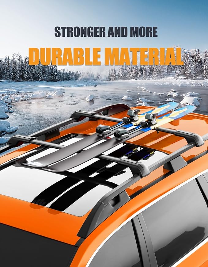 KINGGERI 330lbs All Aluminum Roof Rack Cross Bars Compatible with Toyota 4Runner 2010-2024 (with Raised Side Rails), Lockable Heavy Duty Anti-Theft roof Rack Crossbar Luggage Rack Kayak Accessories