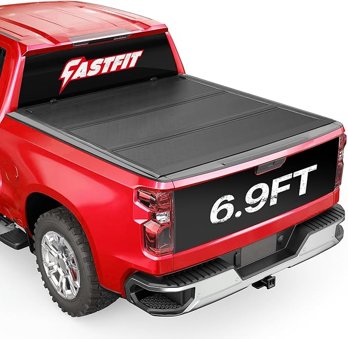 FASTFIT HTL Low-Profile Hard Tri-Fold Tonneau Cover for 2020-2025 Chevy Silverado/GMC Sierra 2500 HD/3500 HD, 6.9ft (82.2in) Truck Bed | Not for CarbonPro
