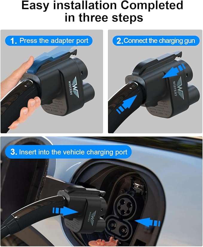 2025 Upgraded NACS to CCS Adapter [Max 500A 1000V],Tesla Supercharger to CCS1 Charger Adapter,Fast Charge Tesla Supercharger Adapter Compatible withFord,Rivian,GM,Volvo and Polestar