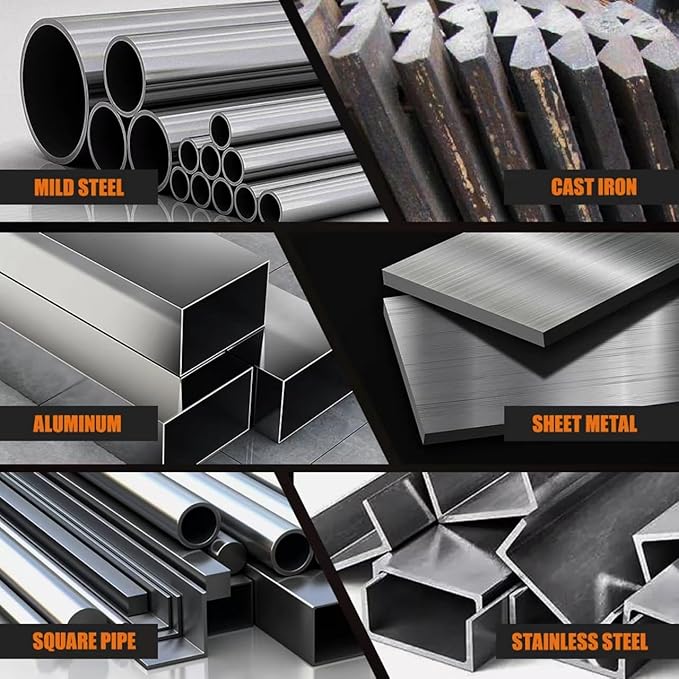 250A MIG Welder,6 in 1 Gas MIG/Gasless Flux Core/Stick/Lift TIG/Spot Welding/Spool Gun Compatible Aluminum Welding Machine Large LED Display 110V/220V Multi Process Welder