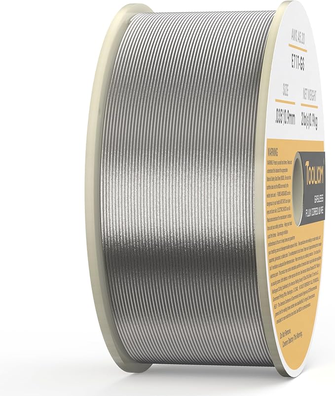 TOOLIOM E71T-GS .035" Diameter 2-Pound Spool Flux Core Self-shielded Carbon Steel MIG Welding Wire 3 PCS