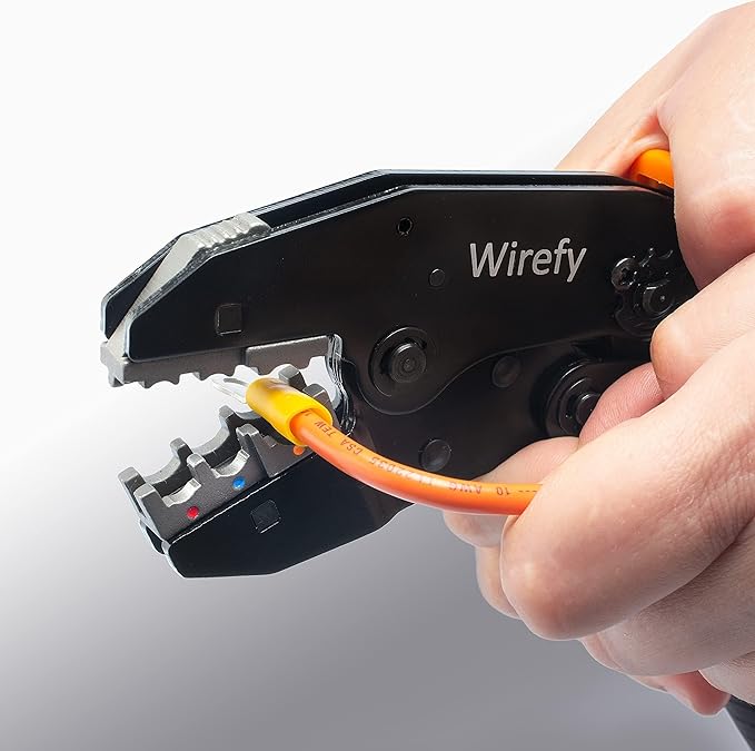 Wirefy Crimping Die for Insulated Nylon Connectors 22-10 AWG | Quick-Change Interchangeable Die for Wirefy Crimping Tools | Heavy-Duty Precision Crimp