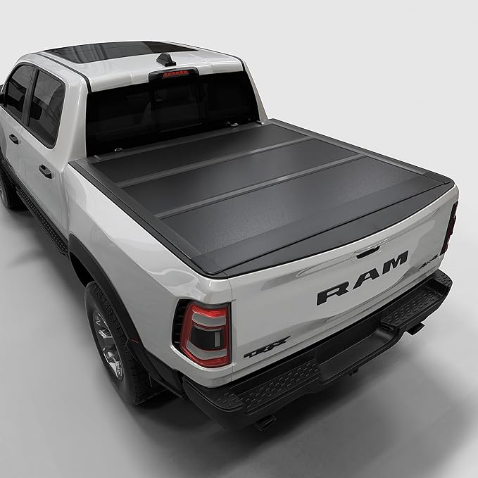 Low Profile Hard Folding Truck Bed Tonneau Cover Fits 2019-2026 Dodge Ram 1500 New Body Style (Not for Classic Body) 6'4" Bed (76.3")