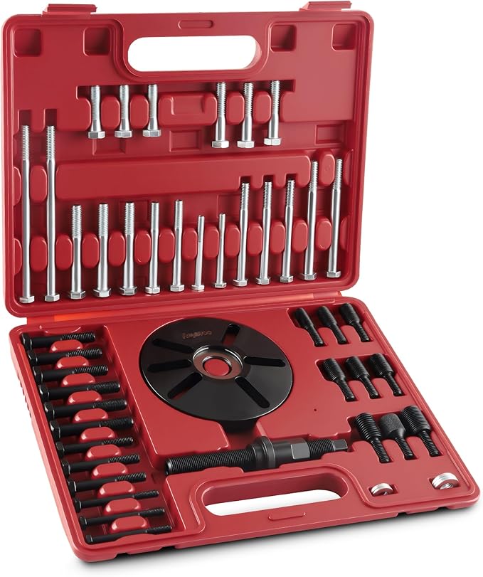 Harmonic Balancer Puller and Installer Tool Set, Works as Flywheel Puller, Steering Wheel Puller, and Crankshaft Pulley Puller