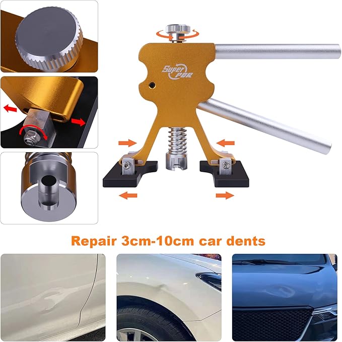 Super PDR Paintless Dent Repair Kit - 42Pcs Car Dent Puller for Small and Medium Car Dents and Ding Auto Dent Remover Tools