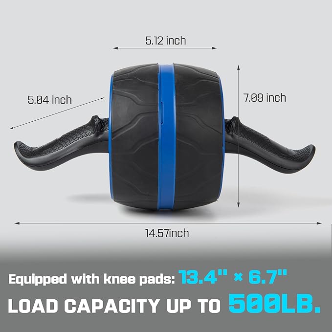 Ab Roller Wheel with Knee Pad Mat,Automatic Rebound Abdominal Wheel Abs Workout Equipment,Home Gym Equipment,No Noise Ab Wheel for Men&Women Abdominal