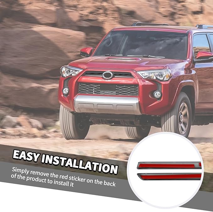 Jimen Compatible with Toyota 4Runner 2020-2022, Front Center Grille Inserts Cover Exterior Trim Accessories (Black)