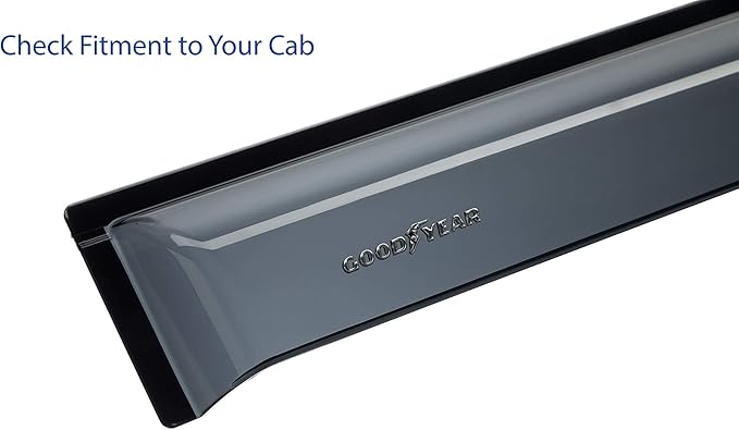 Goodyear Shatterproof Window Deflectors for Chevrolet (Chevy) Colorado/GMC Canyon 2015-2022 CrewCab, Tape-on Rain Guards, Window Visors, Vent Deflector Visor, Car Accessories, 4 pcs. - GY003244LP