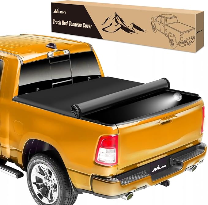 Nilight Soft Roll Up Truck Bed Cover Compatible with Ram 1500 2019 2020 2021 2022 2023 2024 2025 New Body Style,5.7ft
