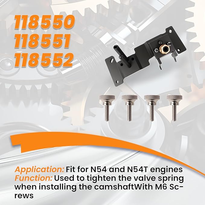 Engine Camshaft Locking Timing Tool Kit Fit for BMW N51 N52 N53 N54 N54T N55, locating Exhaust Camshaft Upper and Lower Bearing Strip, Replace 114460 118550 117100