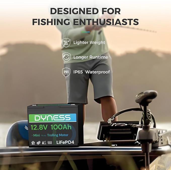 12V 100Ah LiFePO4 Battery Mini TM (4 Pack), BCI Group 24, 12V 100Ah Lithium Battery with Low-Temp Protection Built-in 100A BMS, 12.8V Deep Cycles Battery, Perfect for Trolling Motor, RVs, Boat, Marine