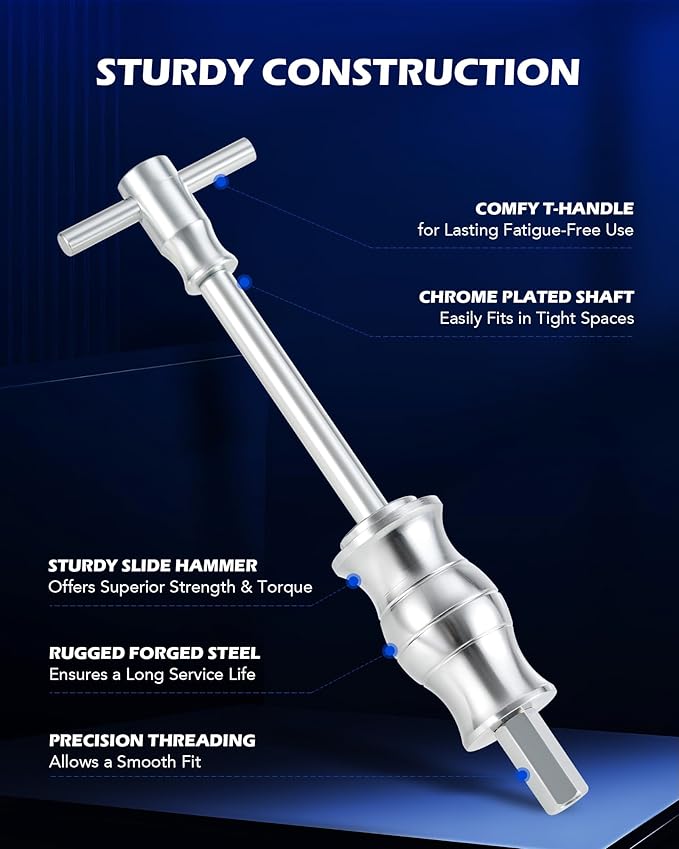 Orion Motor Tech 2 in 1 Blind Hole Bearing Puller & Bushing Press Kit, Complete Bearing & Bushing Service Kit with Bearing Race and Seal Puller, Bushing Driver Tools, Wheel Bearing Removal Tool Set