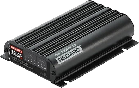 REDARC Dual Input 25A in-Vehicle DC to DC Battery Charger with MPPT Solar Regulator, Green Power Priority, 12V/24V Compatible, for Lithium, AGM, Gel, Lead Acid, Calcium, LiFePO4 Batteries