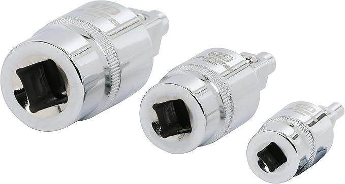 ARES 36006-3-Piece Magnetic 2-Stage Universal Joint Set – 2-Stage Design Changes Socket from Swivel to Fixed Position - 1/4-Inch, 3/8-Inch, and 1/2-Inch Drive – Magnet Tips for Use with Bolts