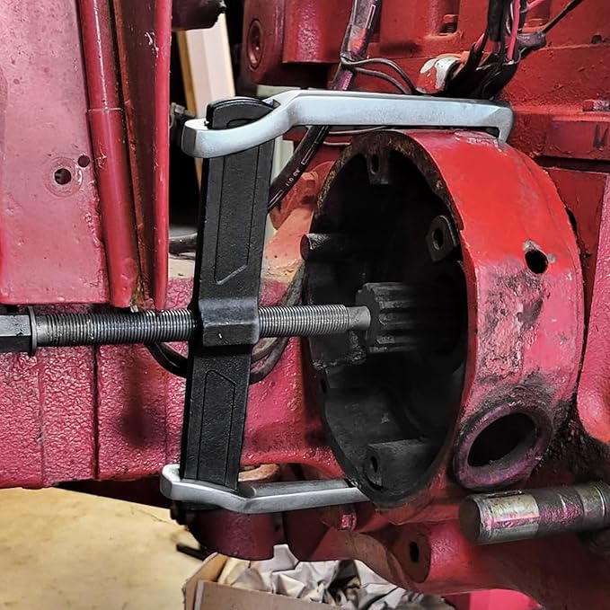 ChgImposs 16 Inch 2-Jaw Gear Puller, Adjustable Bearing Puller Gears + Wire Brush + Gloves, Reversible Removal Tool, CR-V Two Claws Puller Tool for Removal of Pulleys Flywheels Bearings Gears