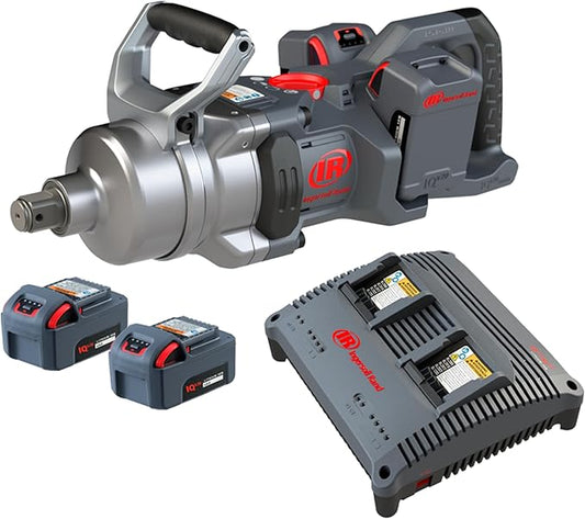 Ingersoll Rand W9491-K4E 1" 20V Cordless Impact Wrench 4-Battery Kit, 2,600 ft-lbs Torque, Friction Ring-Thru-Hole Retainer