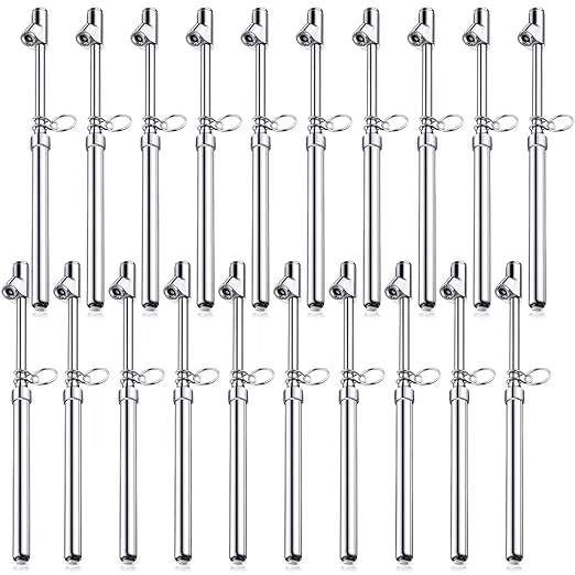 Tallew 20 Pack Dual Head Tire Pressure Gauge Heavy Duty Air Pressure Tire Gauge for Auto Truck Car RV Van Gage Range 10-150PSI, 1-10Bar (Silver)