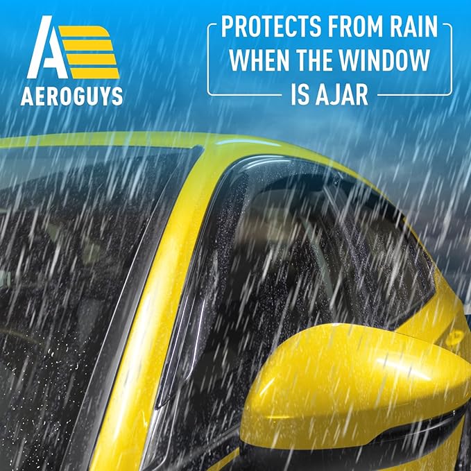 Extra Durable Window Deflectors Tape-On Window Visors Rain Guards Fit for Honda Civic 2022-2026 Sedan, Sun Visors, Wind Vent for Shades, Exterior Car Accessories - 4pcs. AG0472