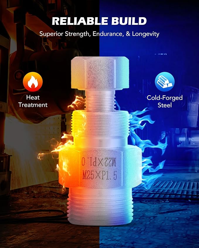 Orion Motor Tech Flywheel Puller, 10pc Universal Flywheel Puller Set for Motorcycles Scooters ATVs, Metric Flywheel Removal Tools, Small Engine Flywheel Puller Compatible with Yamaha Kawasaki Ducati