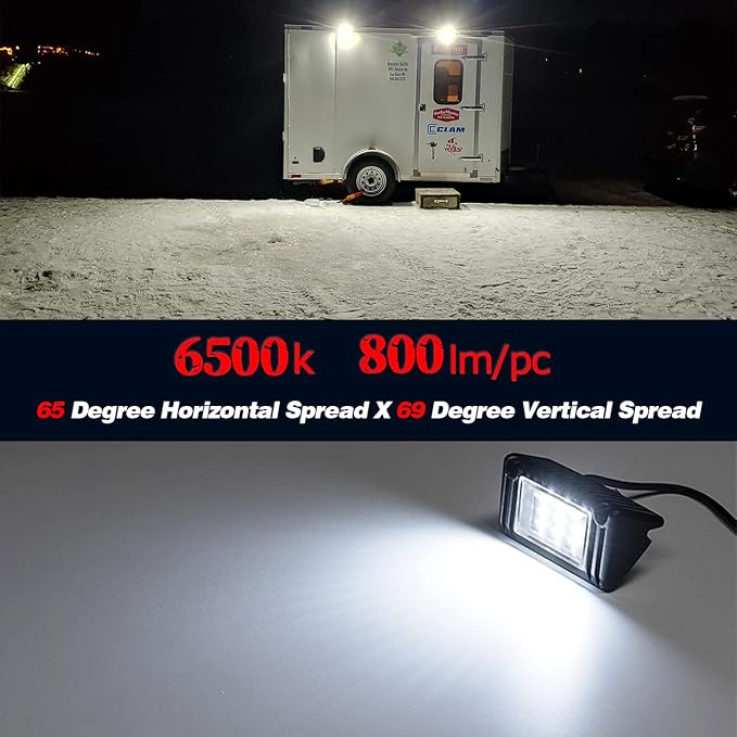 Chelhead RV Lights Exterior, 12V RV Porch Light Aluminum Low Current Led Scene Lighting Compatible with RV Outdoor Camper Trailers Truck Porches Towing 5th Wheels Utility Vehicles