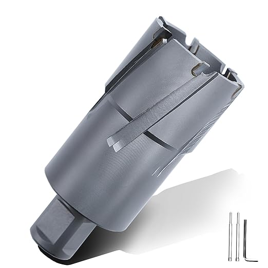 1-3/4" x 1-3/8" Annular Cutter with Weldon Shank,Carbide Tip Annular Drill Bit for Stainless Steel, Iron (1-3/8" Depth, 1-3/4" Diameter)