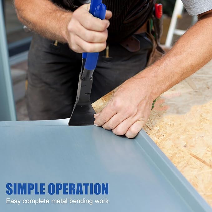 XJX 3-Piece Sheet Metal Hand Seamers, Bending Metal Hand Tools Straight, 45°and 90° Sheet Metal Bending Pliers Set