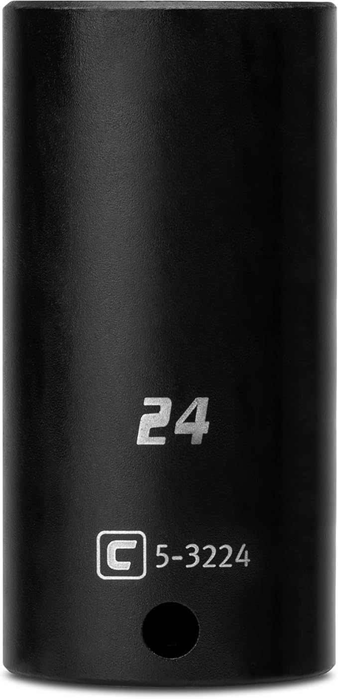 Capri Tools Deep Impact Socket, 3/8-Inch Drive, 6-Point, Metric (24 mm)