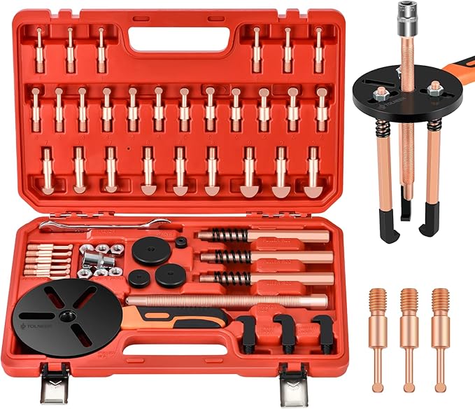 55-in-1 Bearing Puller Kit, Wheel Bearing Removal Tool & Blind Bearing Puller Set, Heavy-Duty Inner/Outer Bearing Separator for Industrial, Includes 12 Sizes Extractor & Portable Case