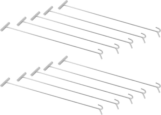 Mytee Products (10 Pack) Heavy Duty Chrome Fifth Wheel Pin Puller w/Hook 34"