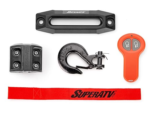 SuperATV 4500 lb. Ready-Fit Winch for Polaris Ranger SP 570 Midsize (2022+) | 266.1 Gear Ratio | 50 Foot Remote Range | 3/16 Inch Steel | Permanent Magnet DC 12V, 1.3 HP Motor