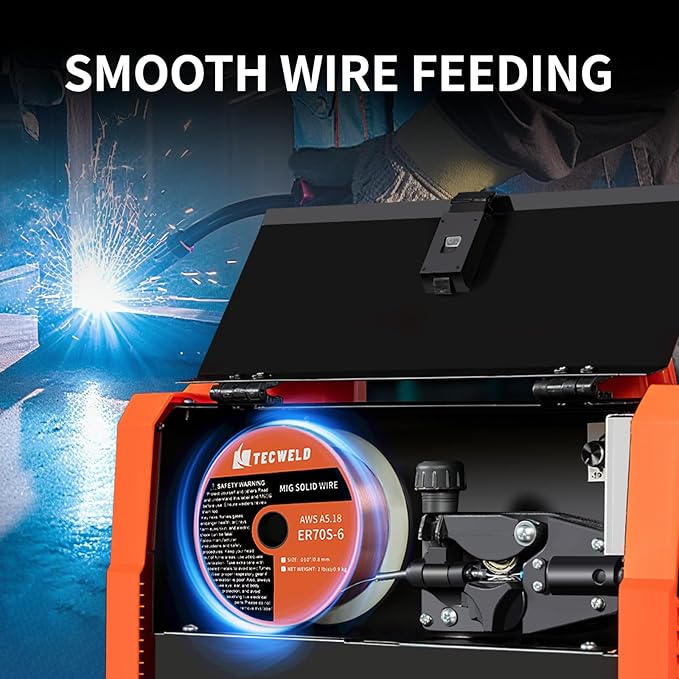 Solid MIG Welding Wire ER70S-6 0.30 Inch 2LB Spool - Low Spatter Carbon Steel Gas Shielded Wire with High Feedability ABS Spool for All Position Welding