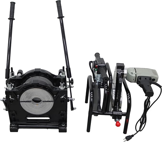 TECHTONGDA Pipe Welding Machine Electric Tube Butt Fusion Equipment for PE PP PB PVDF PPR 2.48-7.87inch Hand Push Two Clamps